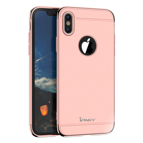 iPaky 3 in 1 elegant 3-piece hard case iPhone XS / X pink