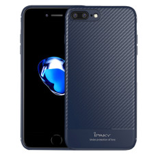 iPaky Carbon Fiber flexible cover TPU case for iPhone 8 Plus / 7 Plus blue