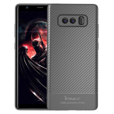 iPaky Carbon Fiber flexible cover TPU case for Samsung Galaxy Note 8 N950 grey