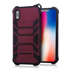 Spider Armor armor case heavy duty rugged cover for iPhone XS / X maroon