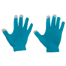 Universal Touchscreen Winter Gloves Striped Gloves blue