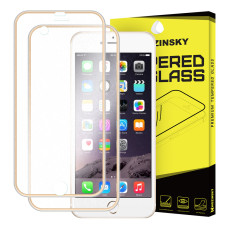 Wozinsky Edge to Edge Tempered Glass + Back Cover with Aluminum Frame for iPhone 6S Plus / 6 Plus gold