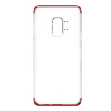 Baseus Armor Case Transparent TPU Cover with TPE Bumper for Samsung Galaxy S9 G960 red (WISAS9-YJ09)