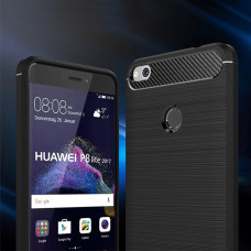 Carbon Case Flexible Cover TPU Case for Huawei P9 Lite 2017 / P8 Lite 2017 / Honor 8 Lite / Nova Lite blue