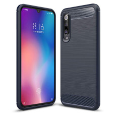 Carbon Case Flexible Cover TPU Case for Xiaomi Mi 9 blue
