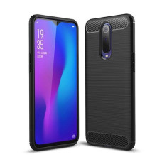 Carbon Case Flexible Cover TPU Case for Xiaomi Mi 9T Pro / Mi 9T black