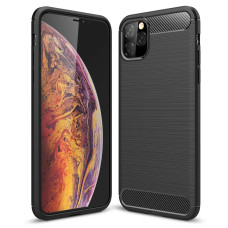 Carbon Case Flexible Cover TPU Case for iPhone 11 black