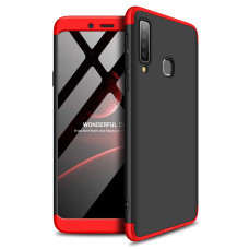 GKK 360 Protection Case Front and Back Case Full Body Cover Samsung Galaxy A9 2018 A920 black-red