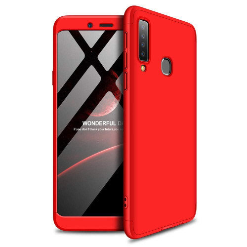 GKK 360 Protection Case Front and Back Case Full Body Cover Samsung Galaxy A9 2018 A920 red