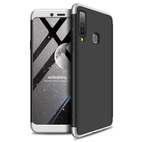 GKK 360 Protection Case Front and Back Case Full Body Cover Samsung Galaxy A9 2018 A920 silver
