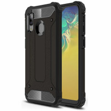 Hybrid Armor Case Tough Rugged Cover for Samsung Galaxy A20e black