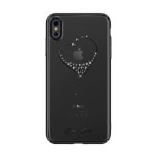 Kingxbar Wish Series case decorated with original Swarovski crystals iPhone XS Max black
