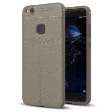 Litchi Pattern Flexible Cover TPU Case for Huawei P10 Lite grey