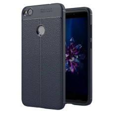 Litchi Pattern Flexible Cover TPU Case for Huawei P9 Lite 2017 / P8 Lite 2017 / Honor 8 Lite / Nova Lite blue