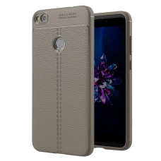 Litchi Pattern Flexible Cover TPU Case for Huawei P9 Lite 2017 / P8 Lite 2017 / Honor 8 Lite / Nova Lite grey