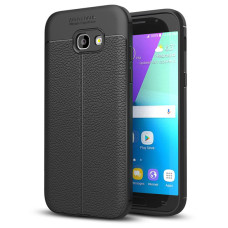 Litchi Pattern Flexible Cover TPU Case for Samsung Galaxy A5 2017 A520 black