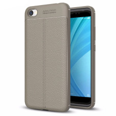 Litchi Pattern Flexible Cover TPU Case for Xiaomi Redmi 5A grey