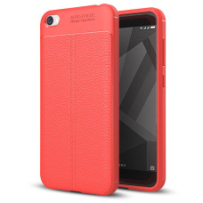 Litchi Pattern Flexible Cover TPU Case for Xiaomi Redmi 5A red