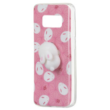 Squishy animal case cover 4D silicone toy for Samsung Galaxy A8 2018 A530 rabbit