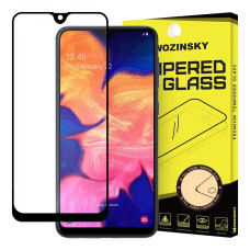 Wozinsky Tempered Glass Full Glue Super Tough Screen Protector Full Coveraged with Frame Case Friendly for Samsung Galaxy A10 black