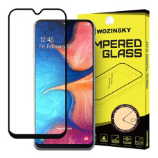 Wozinsky Tempered Glass Full Glue Super Tough Screen Protector Full Coveraged with Frame Case Friendly for Samsung Galaxy A20e black
