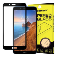 Wozinsky Tempered Glass Full Glue Super Tough Screen Protector Full Coveraged with Frame Case Friendly for Xiaomi Redmi 7A black