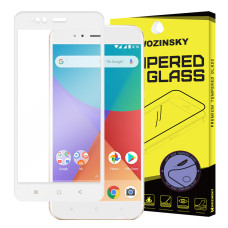 Wozinsky tempered glass screen protector full coveraged with soft frame 9H for Xiaomi Mi 5X / Mi A1 white
