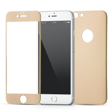 Wozinsky Tempered Glass Edge to Edge with Frame and Aluminum Back Cover for for iPhone 6S / 6 gold